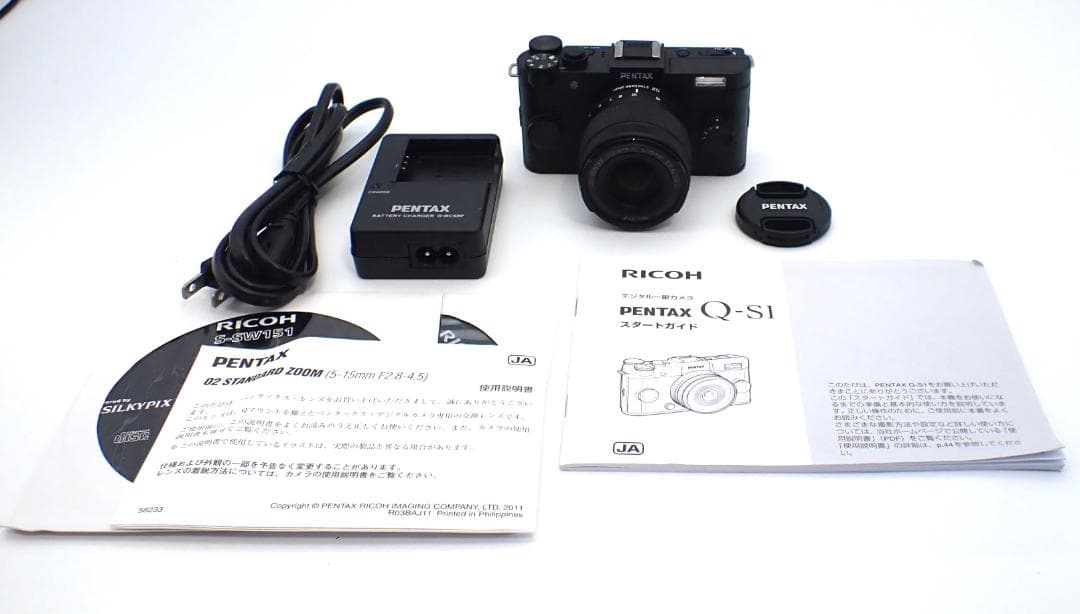 PENTAX Q-s1＋02レンズ+バッテリー＋充電器　美品!!!