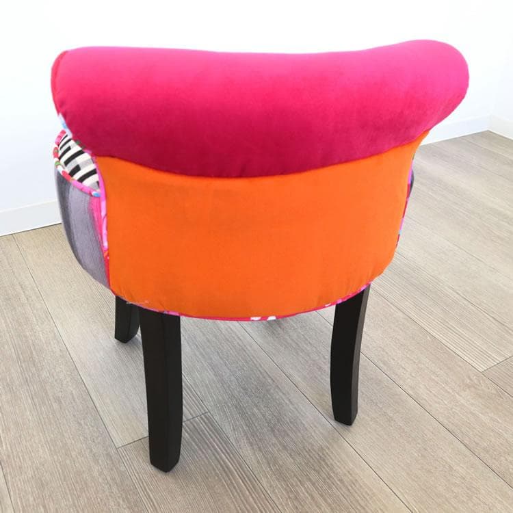 パッチワークチェア カラフルピンク