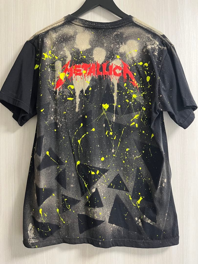 LLICA リメイクTシャツ ペイント加工 ブリーチ 一点物 Lサイズ