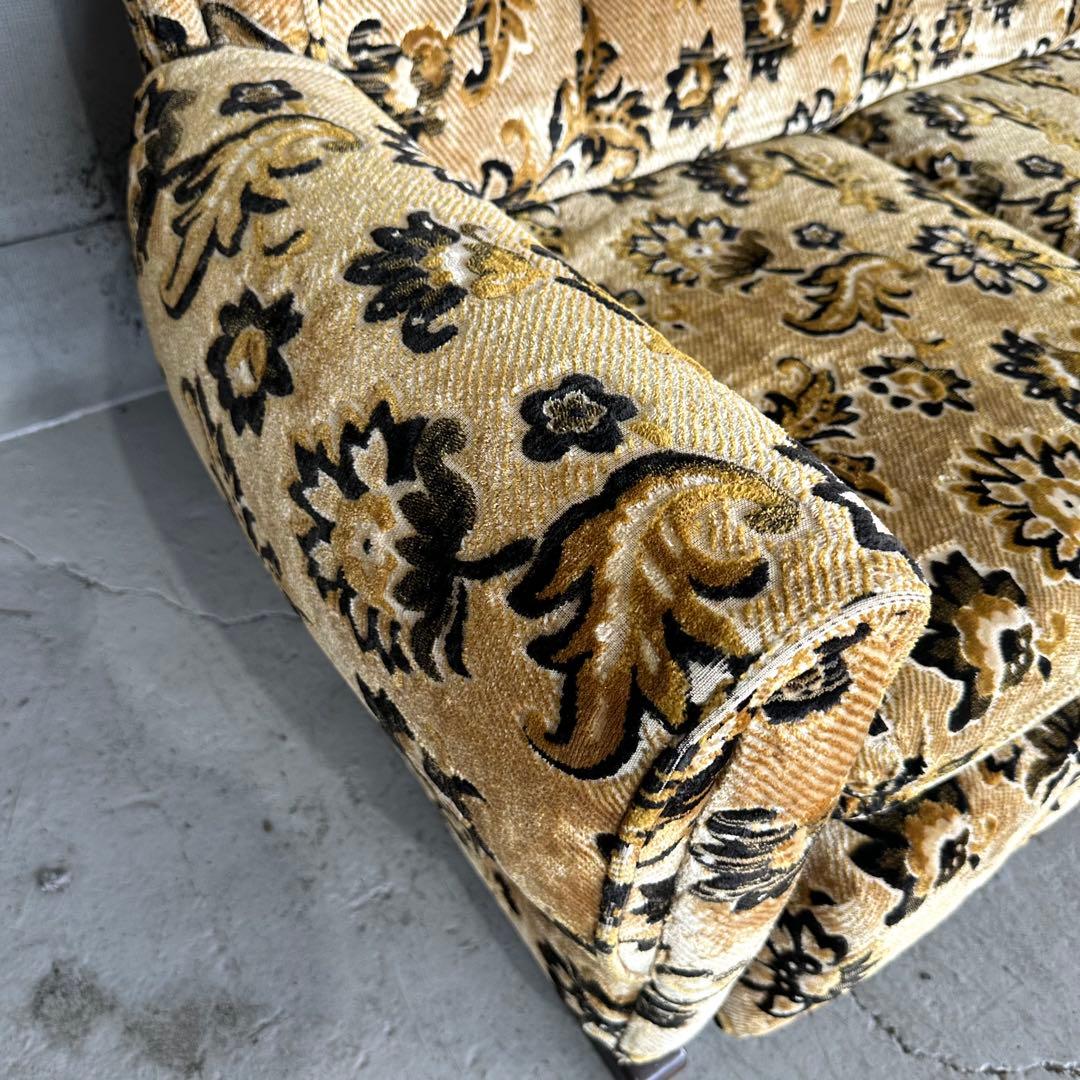 ✿昭和レトロ✿ 金華山 3人掛けソファ アームソファ ヴィンテージ アンティーク