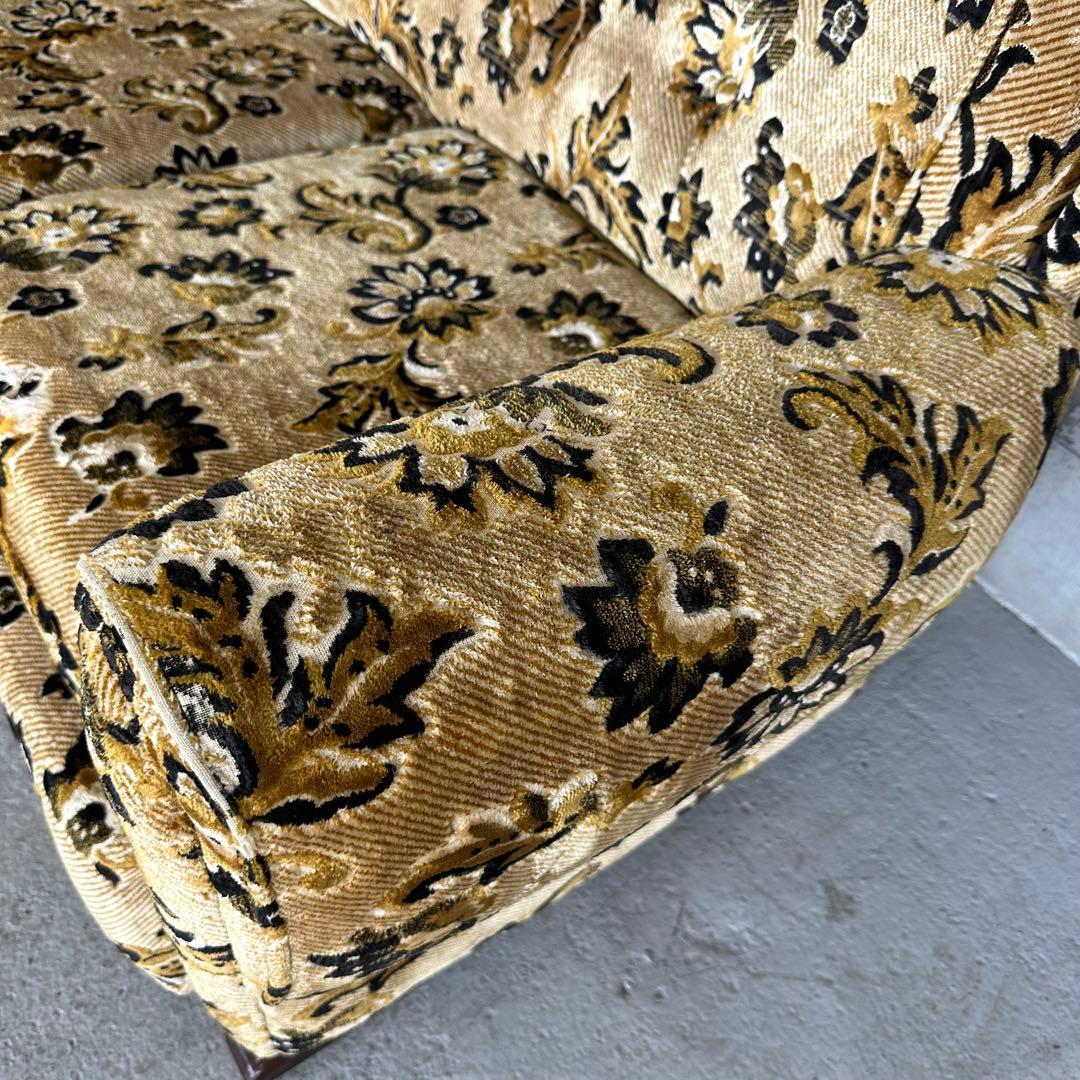 ✿昭和レトロ✿ 金華山 3人掛けソファ アームソファ ヴィンテージ アンティーク