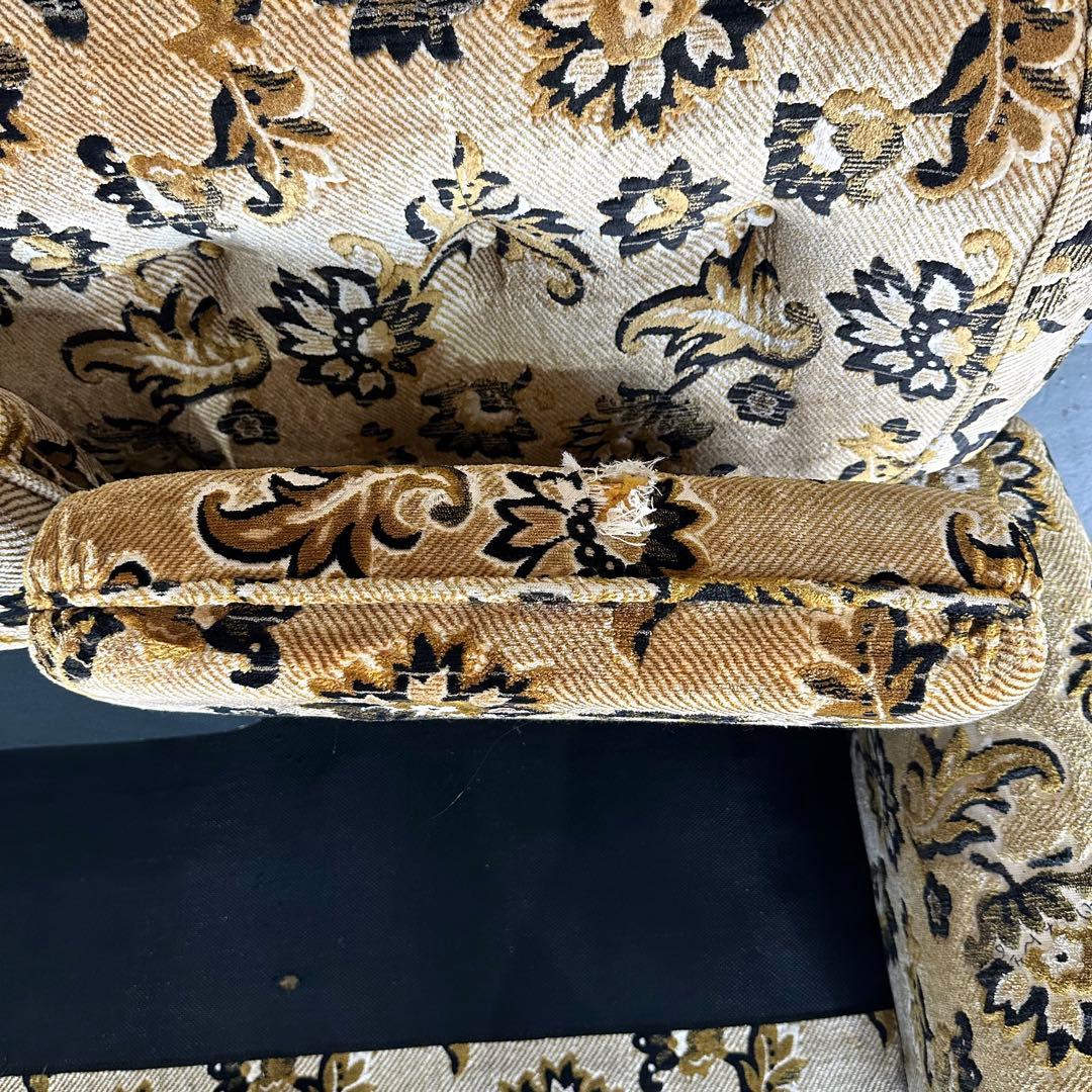 ✿昭和レトロ✿ 金華山 3人掛けソファ アームソファ ヴィンテージ アンティーク