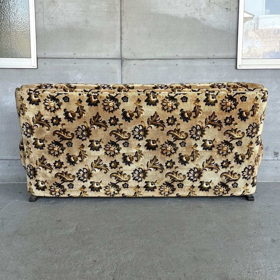 ✿昭和レトロ✿ 金華山 3人掛けソファ アームソファ ヴィンテージ アンティーク