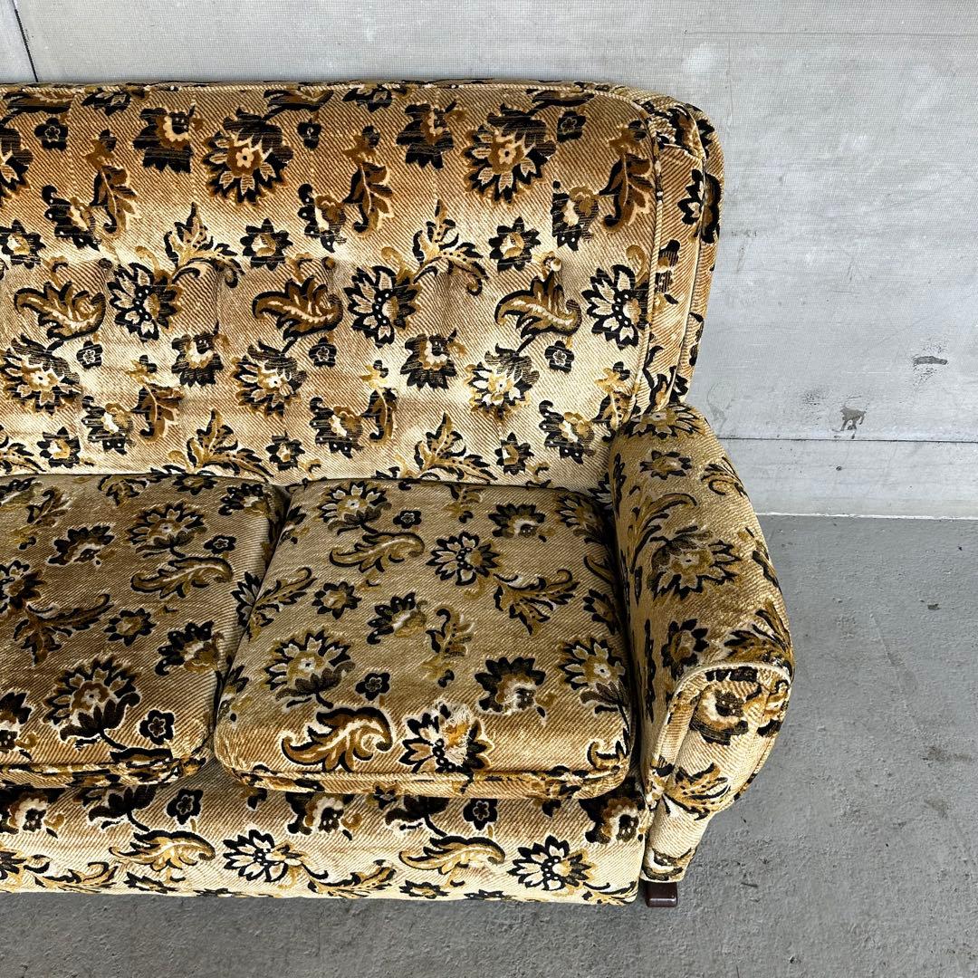 ✿昭和レトロ✿ 金華山 3人掛けソファ アームソファ ヴィンテージ アンティーク