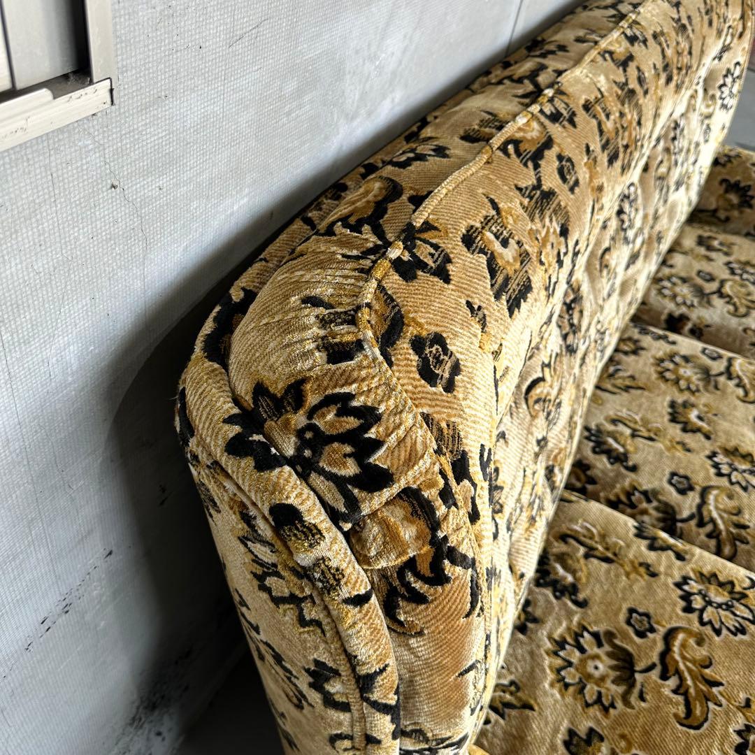 ✿昭和レトロ✿ 金華山 3人掛けソファ アームソファ ヴィンテージ アンティーク