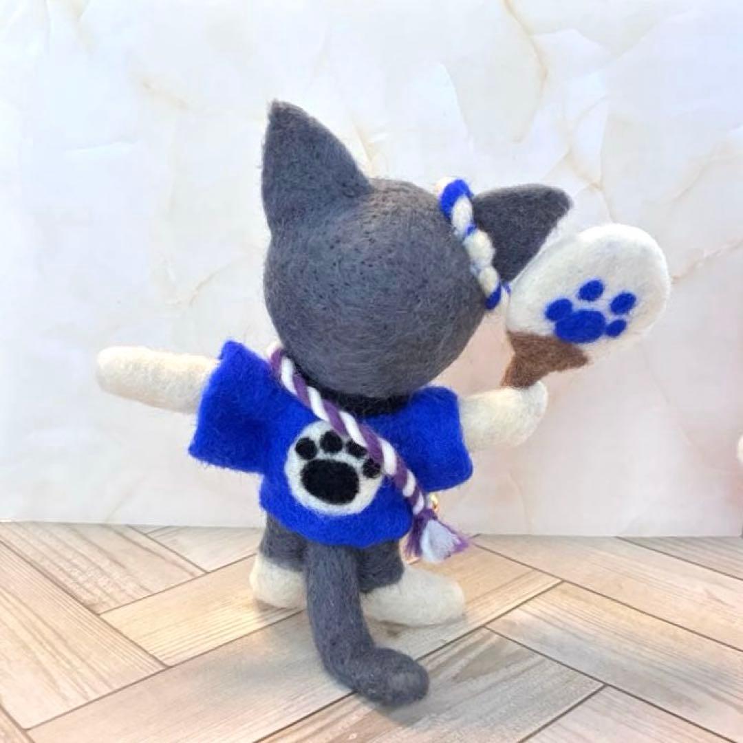 羊毛フェルト　お祭りにゃん子　No.35