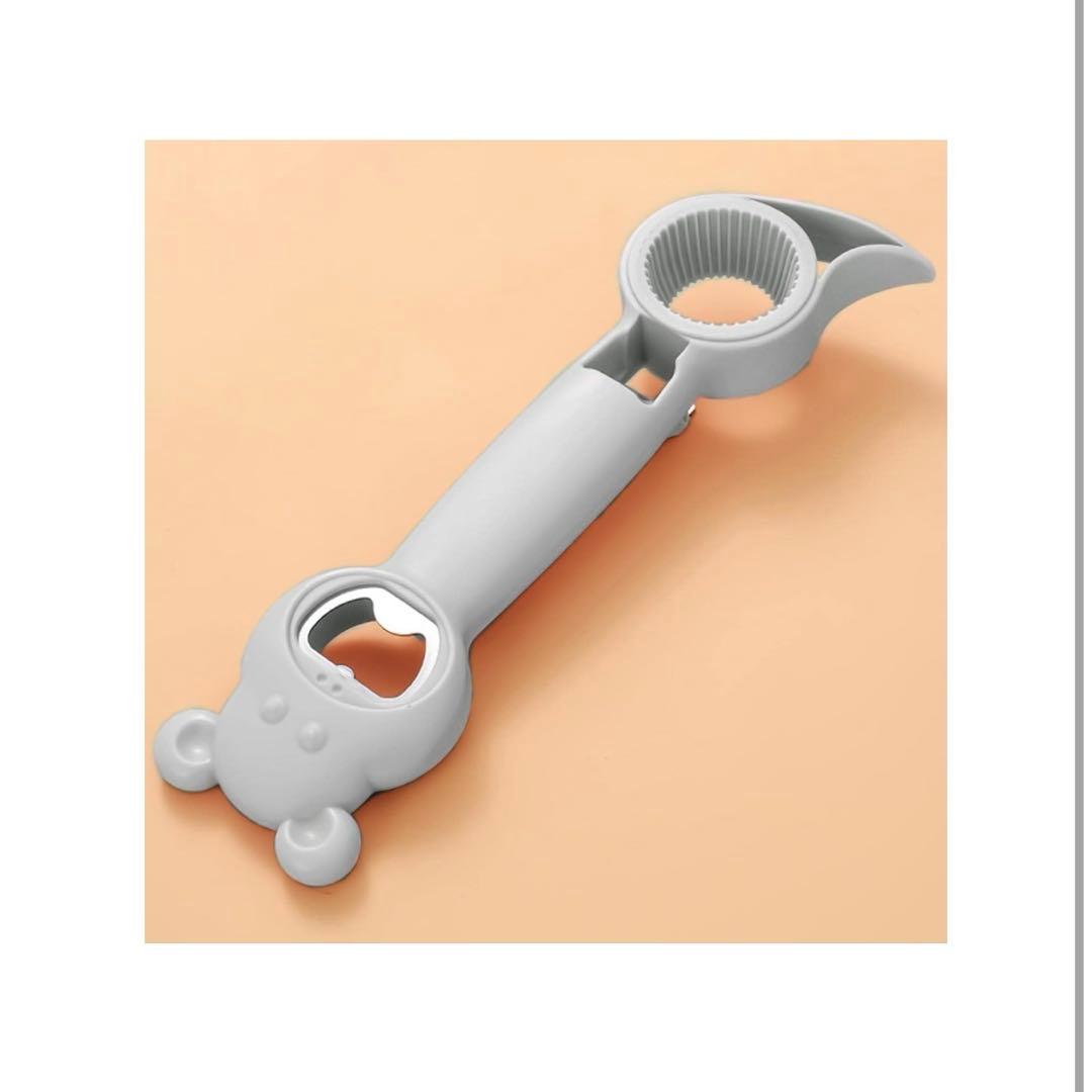 多機能ボトルオープナー付きジャーオープナー キッチングッズ ボトルオープナー