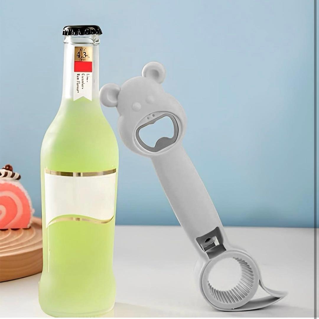 多機能ボトルオープナー付きジャーオープナー キッチングッズ ボトルオープナー