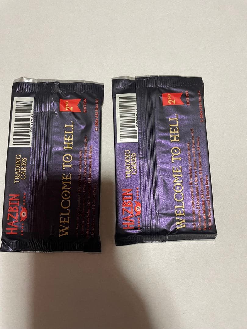 ハズビンホテル トレーディングカード 2ndエディション 未開封パック×2