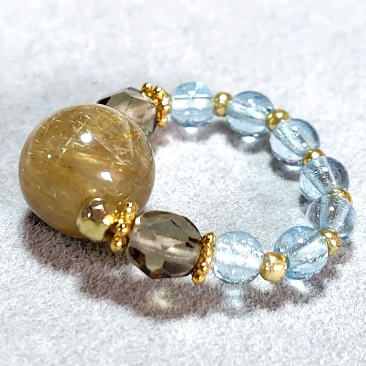 天然石　ビーズリング　588