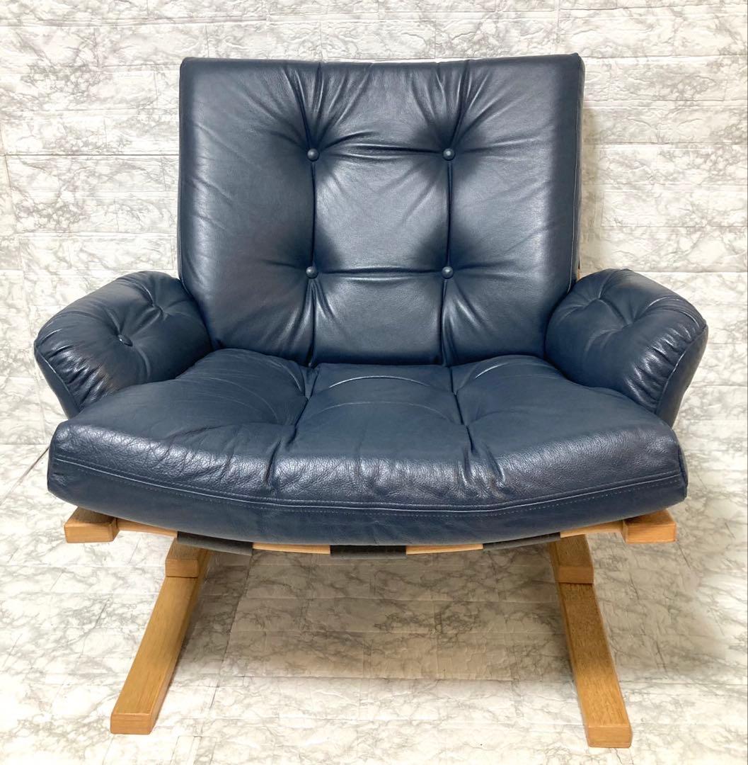 【希少 本革】karimoku domani スカンジナビアン イージーチェア②