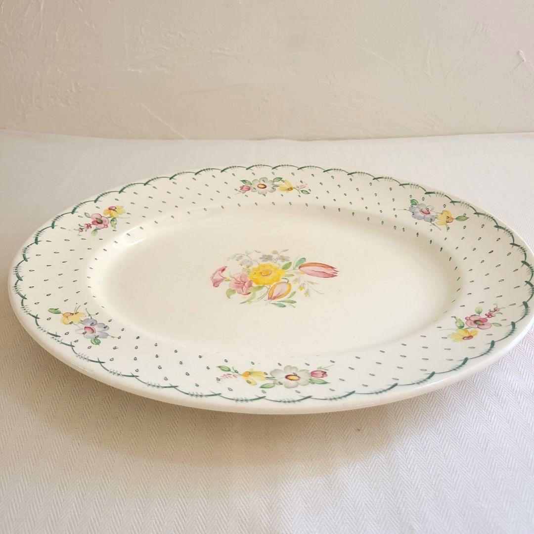 スージークーパー プランタン　グリーン　オーバルプレート