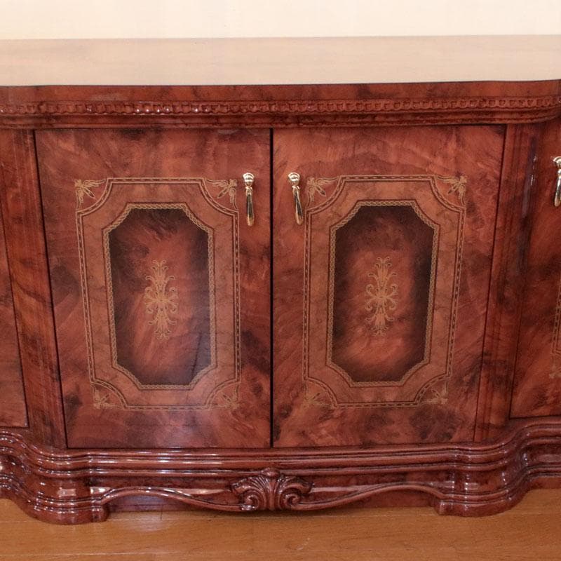 アマルフィ 4ドアサイドボード ウォールナット ローボード 222-1202