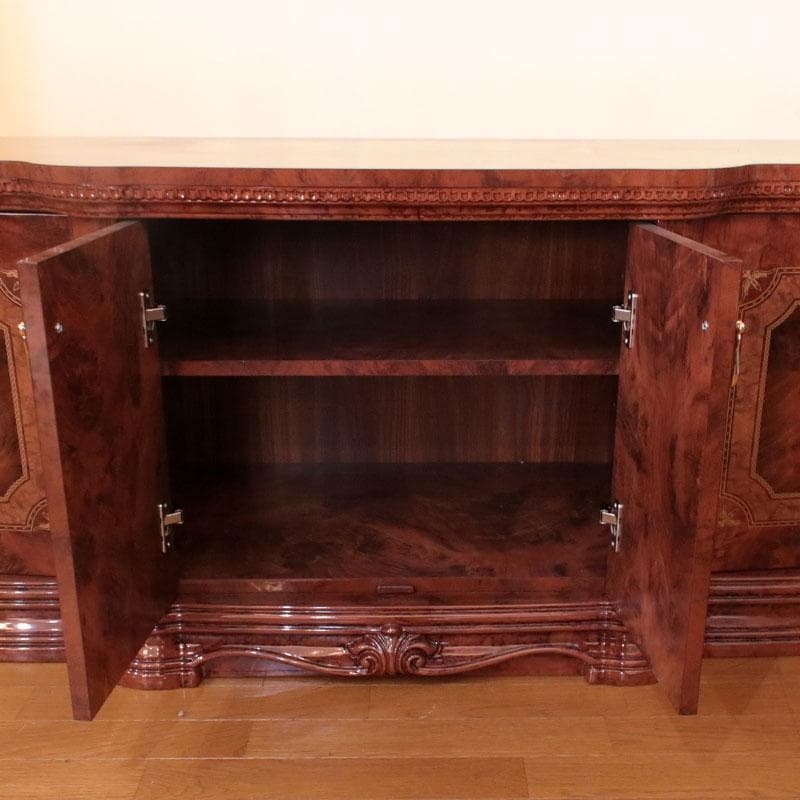 アマルフィ 4ドアサイドボード ウォールナット ローボード 222-1202