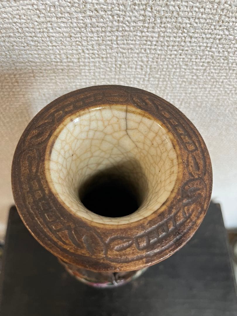 中国美術 清時代　戦図 成化年製 壷 壺花瓶 時代物