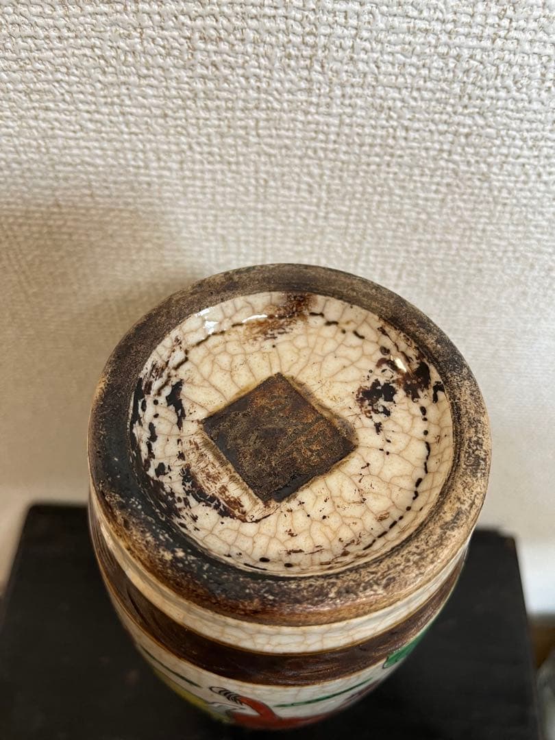 中国美術 清時代　戦図 成化年製 壷 壺花瓶 時代物