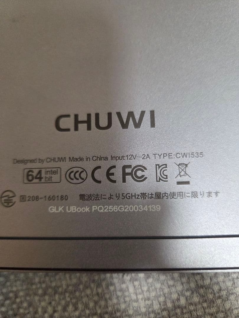 chuwi ubook pro,タブレットPC　Windows11