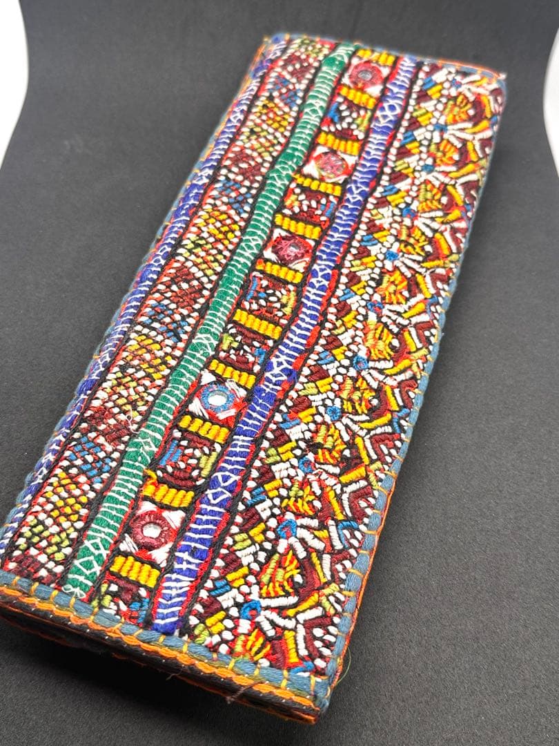 希少！バンジャラ族刺繍長財布&ハンドバッグ　ミラー付き