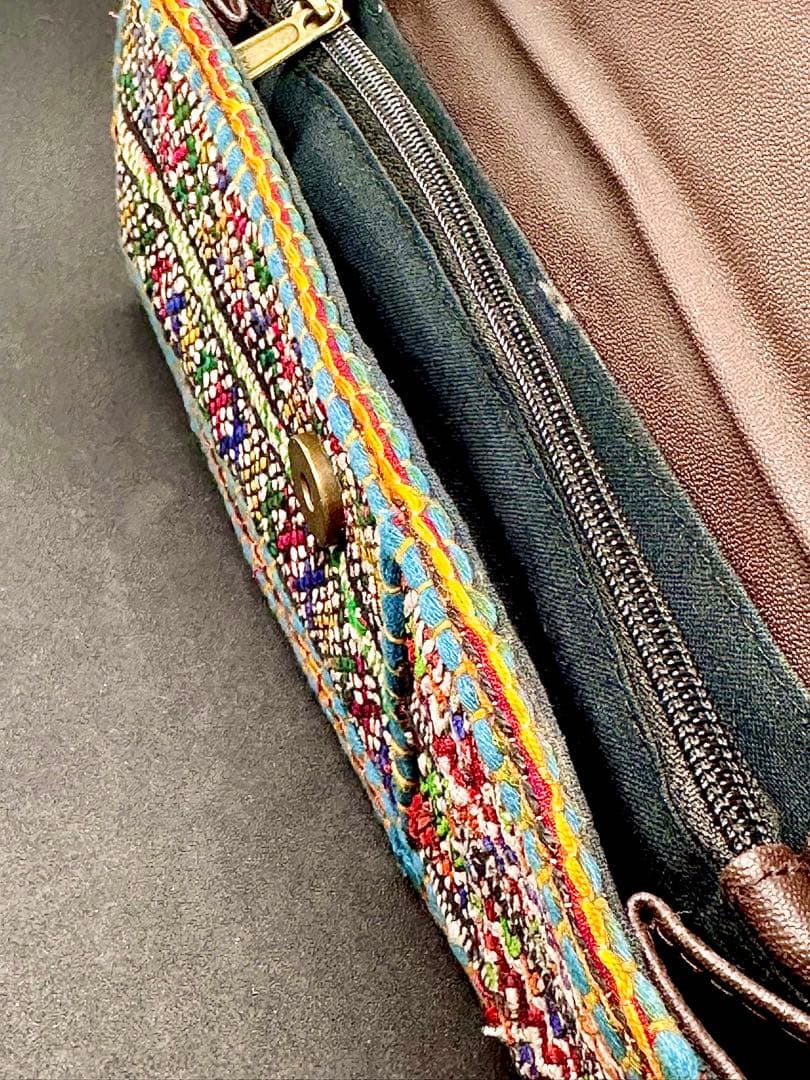 希少！バンジャラ族刺繍長財布&ハンドバッグ　ミラー付き