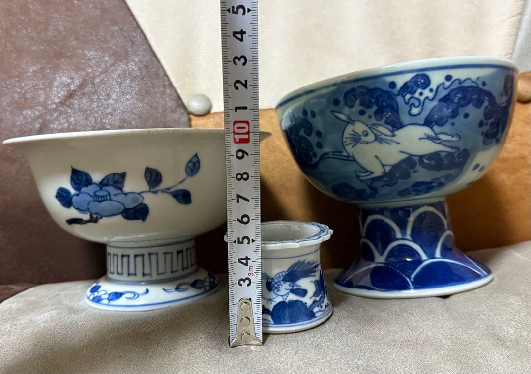 骨董 陶器 兎 波兎 盃洗 入れ物 柄杓立 ？　柄杓置 ？