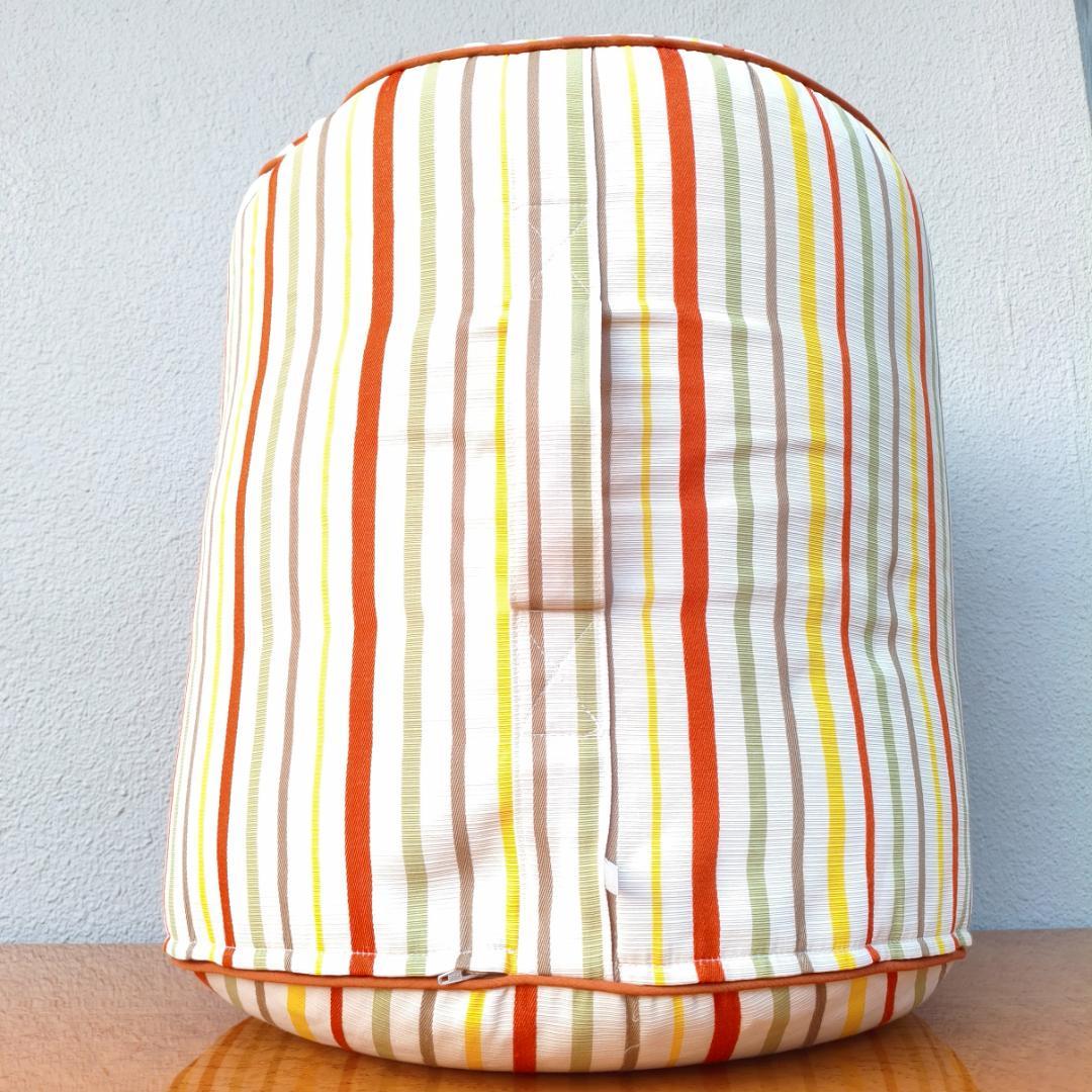 特注品 川島織物 セルコン vita ボーダー 俵型 ビーズクッション 大型