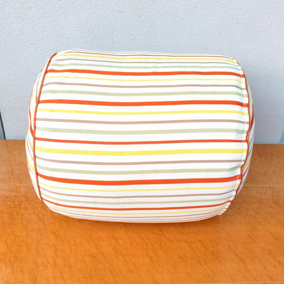 特注品 川島織物 セルコン vita ボーダー 俵型 ビーズクッション 大型