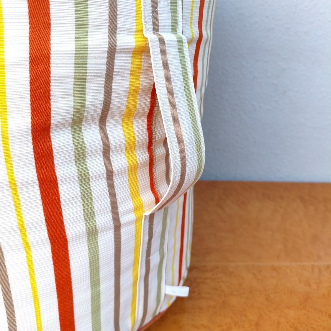 特注品 川島織物 セルコン vita ボーダー 俵型 ビーズクッション 大型