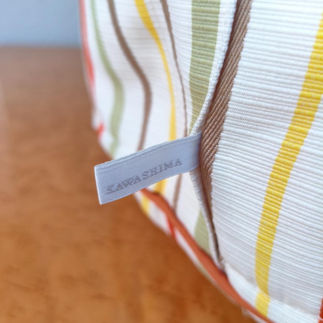 特注品 川島織物 セルコン vita ボーダー 俵型 ビーズクッション 大型