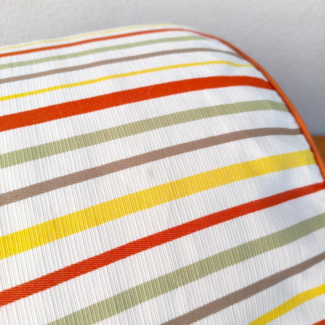 特注品 川島織物 セルコン vita ボーダー 俵型 ビーズクッション 大型