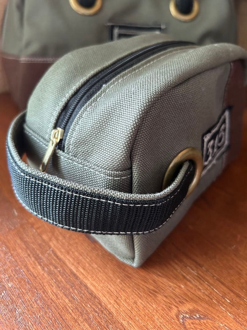 ミヤさま専用　デニムリメイク　キャンバス生地　ボストンバッグ　ポーチセット