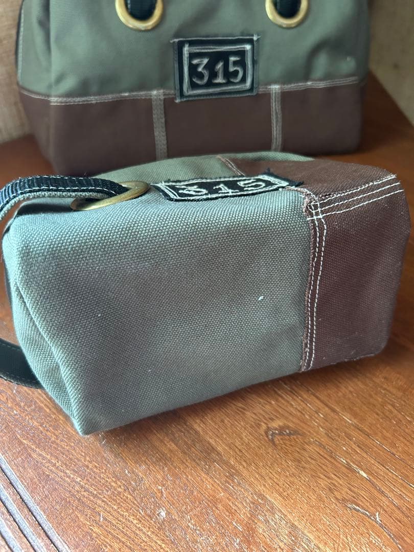 ミヤさま専用　デニムリメイク　キャンバス生地　ボストンバッグ　ポーチセット