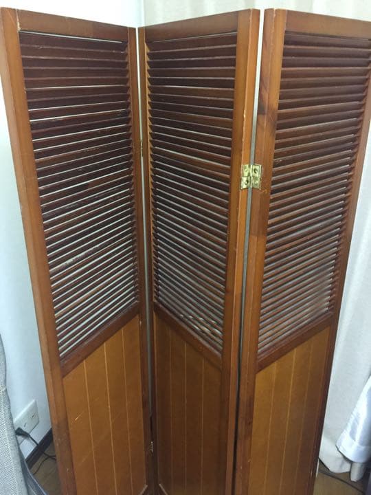 木目パーテション 四つ折り 三つ折り