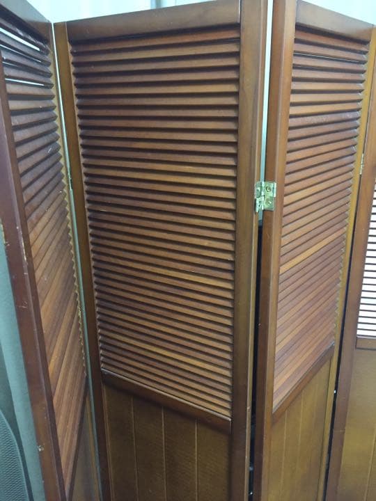 木目パーテション 四つ折り 三つ折り