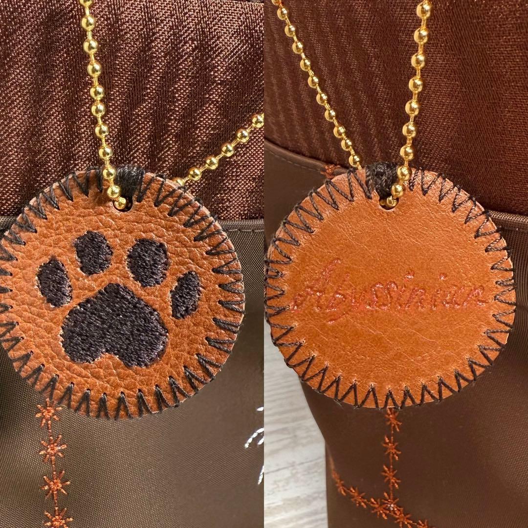 アビシニアン刺繍♡茶色の3ウェイショルダーバッグ