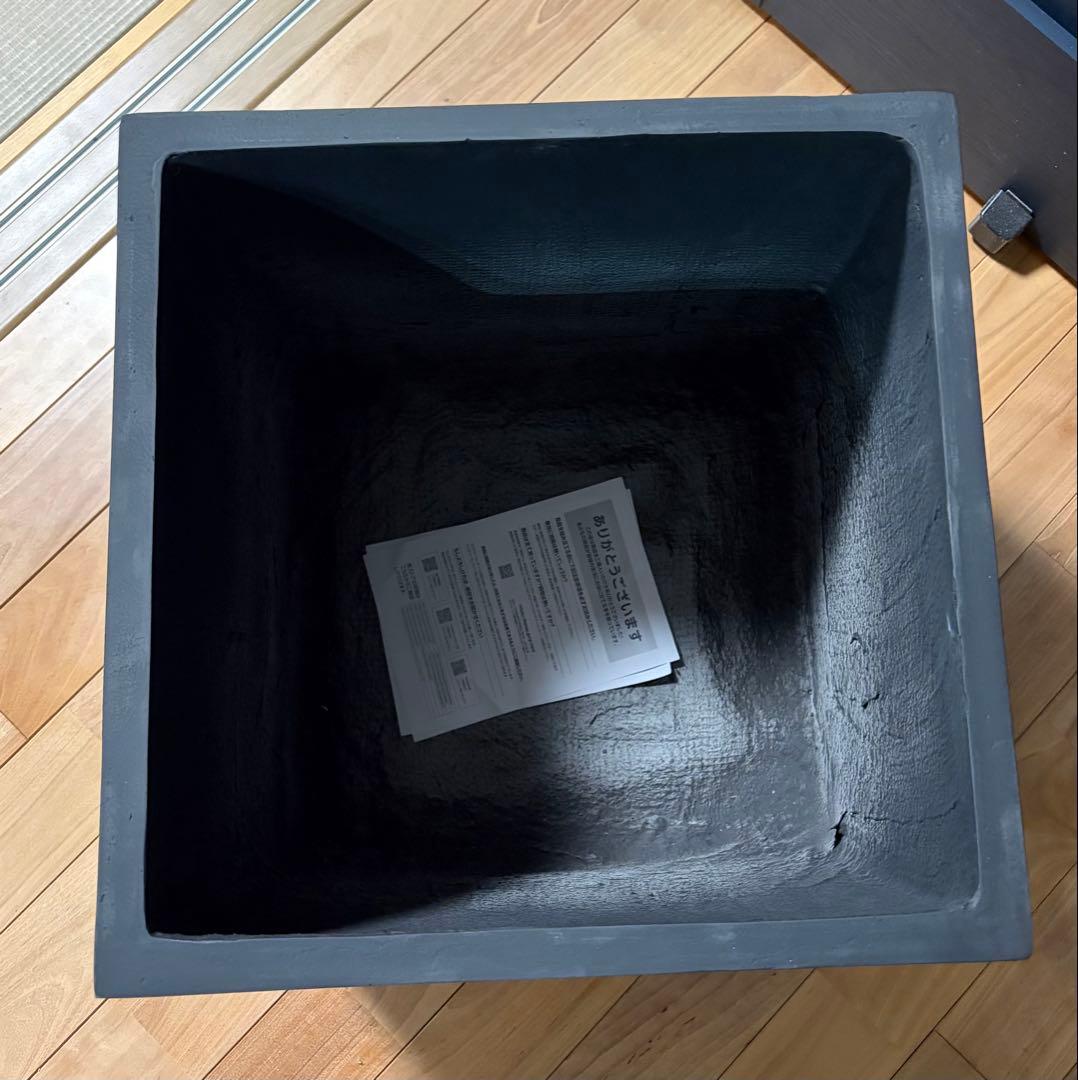 大型プランター　ブラック40×40cm スクエア 正方形 深型