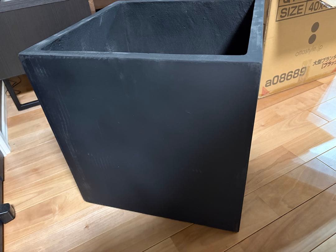 大型プランター　ブラック40×40cm スクエア 正方形 深型