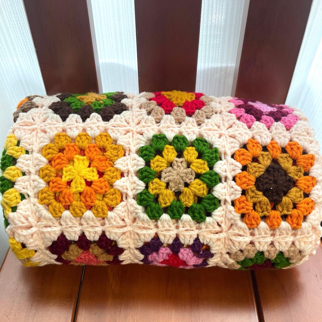 グラニースクエア ❤️カラフル可愛いブランケット