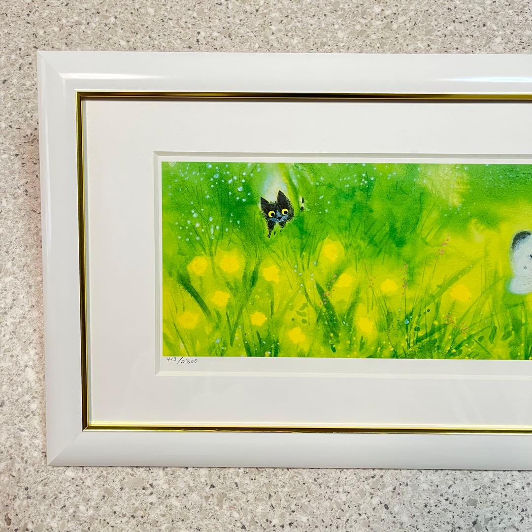 【限定800枚】　渡辺あきお　Akio watanabe ねこと蝶々　猫