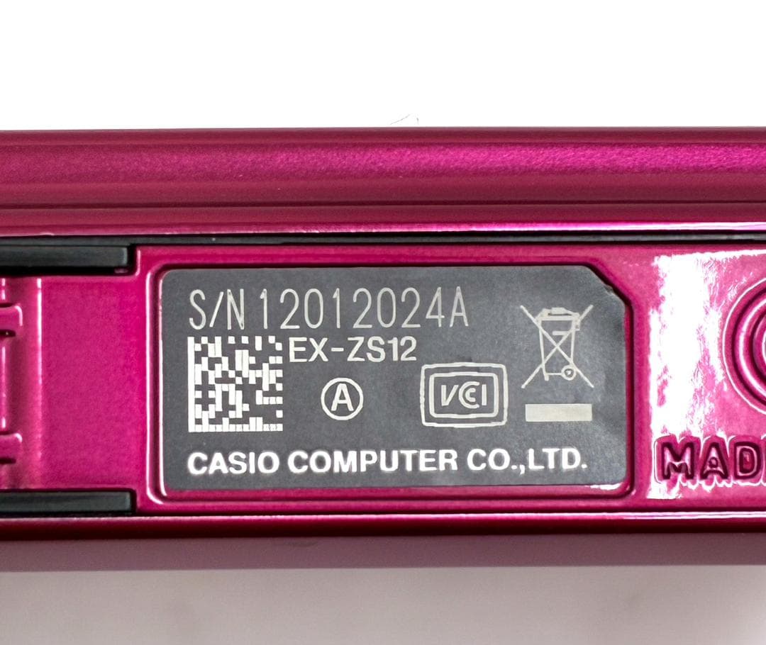 25H11-021 カシオ EXILIM EX-ZS12 デジカメ ピンク 箱付