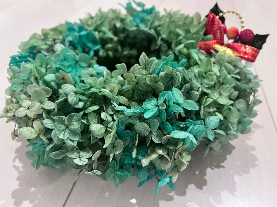 アナベルクリスマスリース