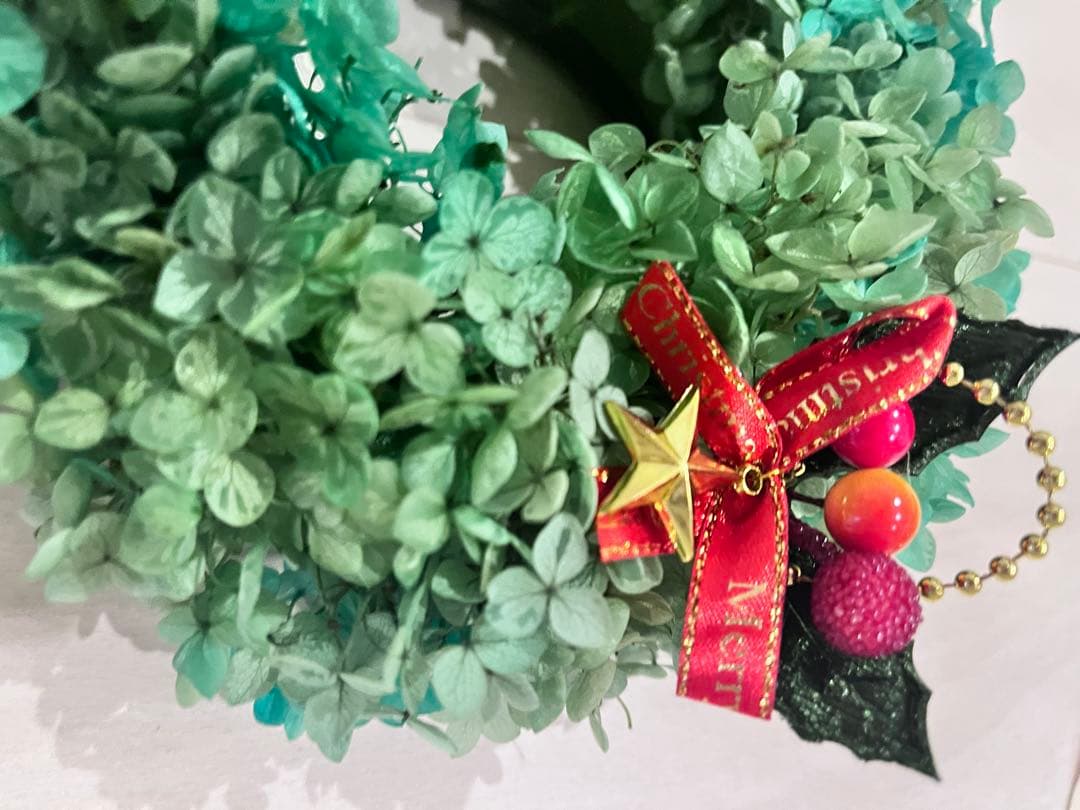 アナベルクリスマスリース