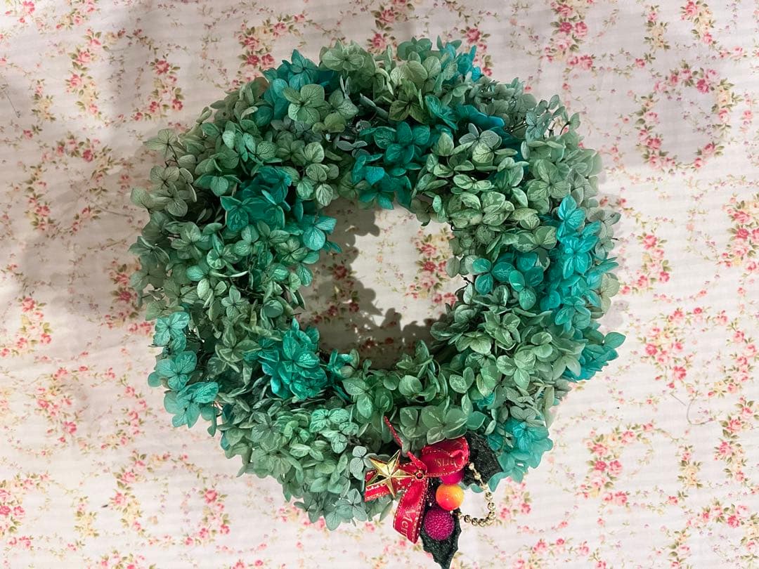 アナベルクリスマスリース