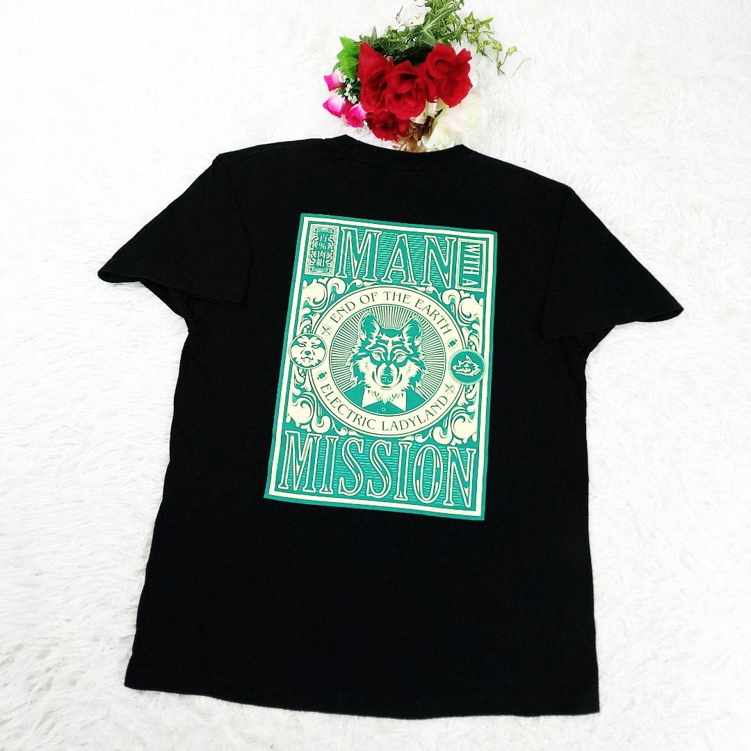 【激レア】マンウィズアミッション Tシャツ L ブラック 両面プリント