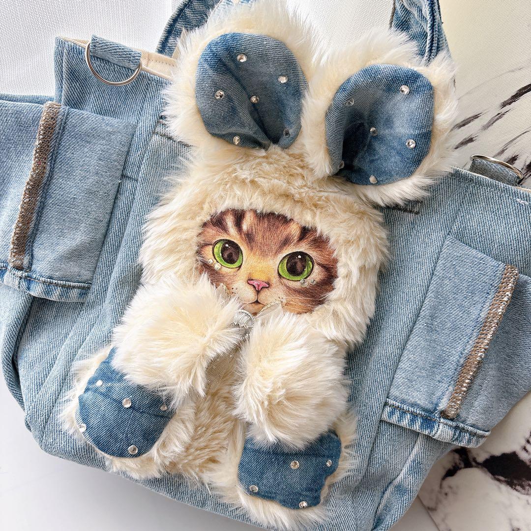 ね*】様 コヤンイサムチョン　デニム　トートバッグ　サンダーちゃん