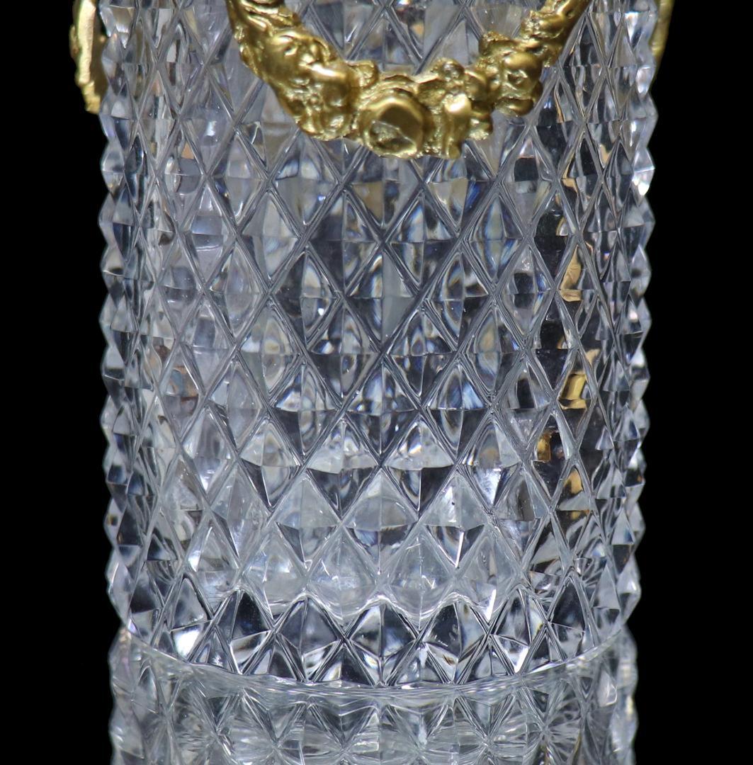 オールド・バカラ 珍品 ブロンズ装飾 ディアマンビゾー バルブ式アトマイザー