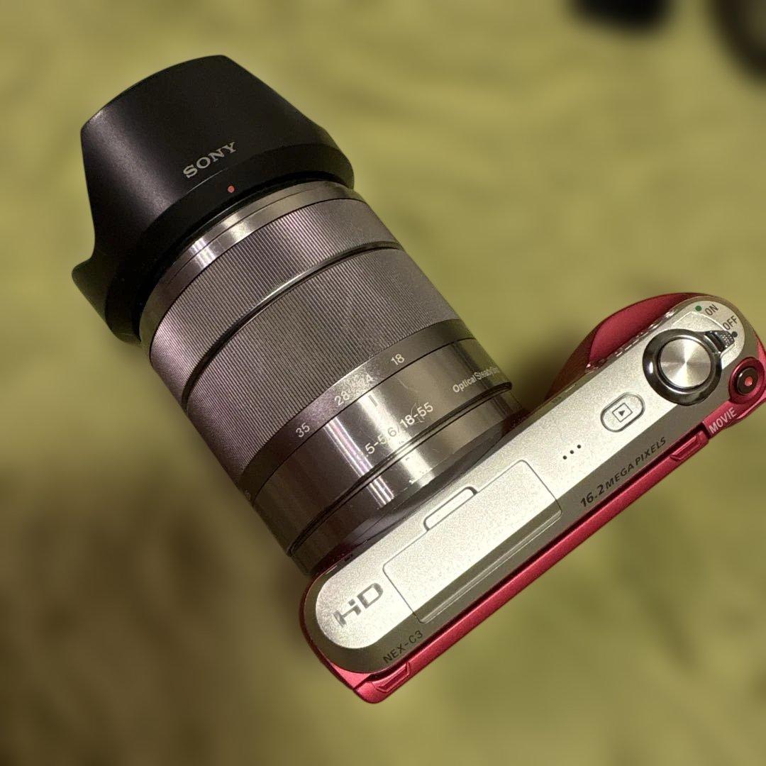 Sony NEX-3 デジタル一眼レフカメラ ピンク