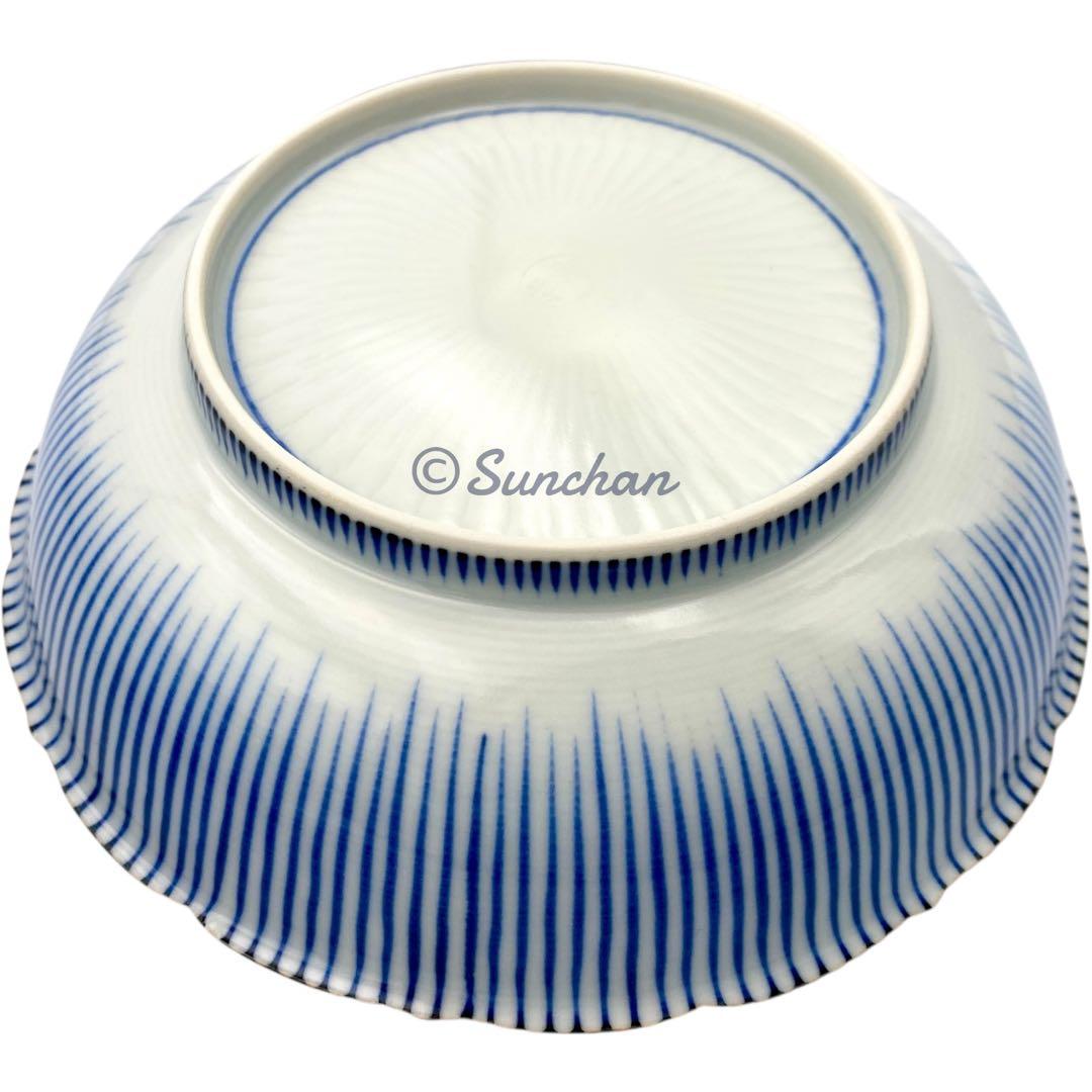 【美品】 京焼 清水焼 染付十草 5Pセット 深皿 小鉢 銘々皿 煮物碗 小皿