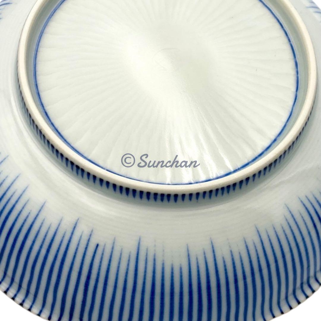 【美品】 京焼 清水焼 染付十草 5Pセット 深皿 小鉢 銘々皿 煮物碗 小皿