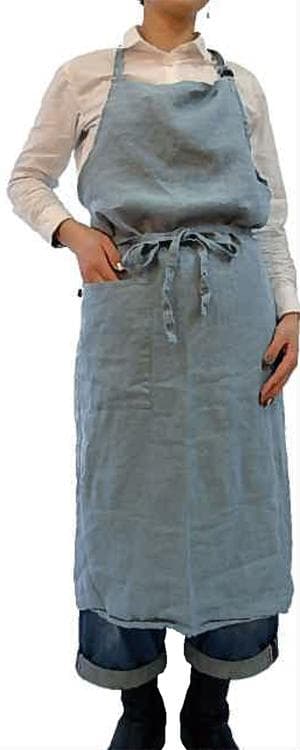 リトアニア製　Linne　リネン/麻　キッチンエプロン LBL