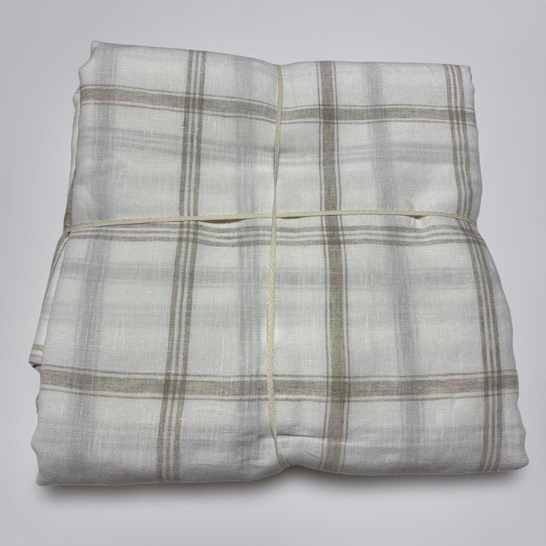 無印良品　掛ふとんカバー SD-D オフ白チェック 180×210cm用